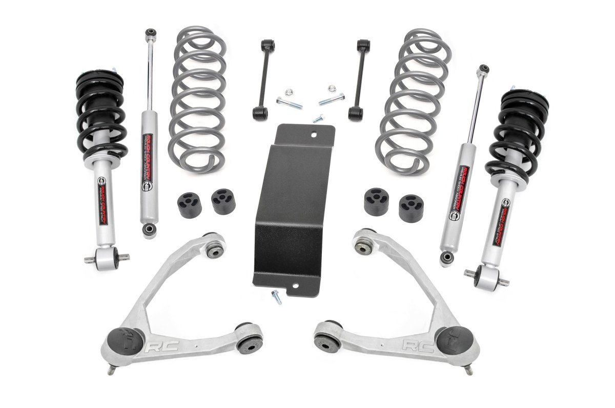 GMC Yukon XL Suspension Lift Kit - Rough Country - 3.5 Inch Lift Kit, N3 Struts, Forged UCAs - '07-'14